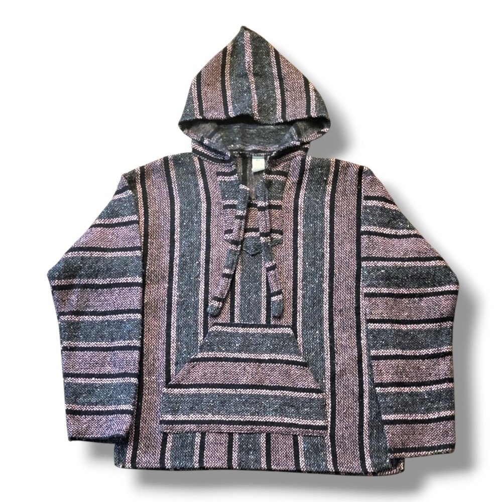 Vintage Molina Baja Hoodie Drug Rug Pullover Size Medium 38-40